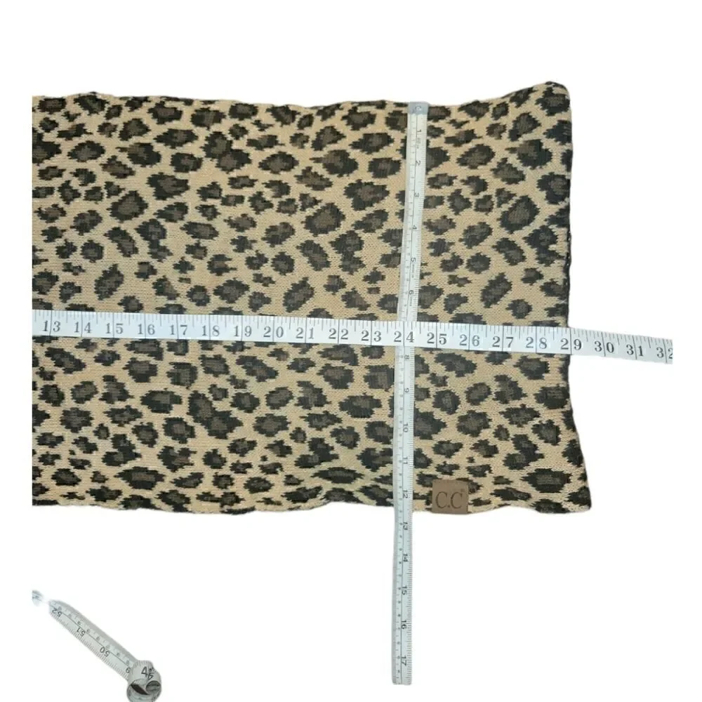 CC Brand Black Leopard Print Infinity Scarf